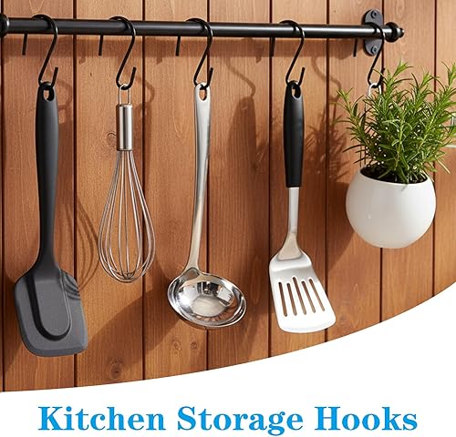 Miniatura 4 de 100 ganchos pequeños en S de 1 pulgada de metal resistentes en S, mini ganchos de hierro negro para colgar ganchos de alambre para manualidades,