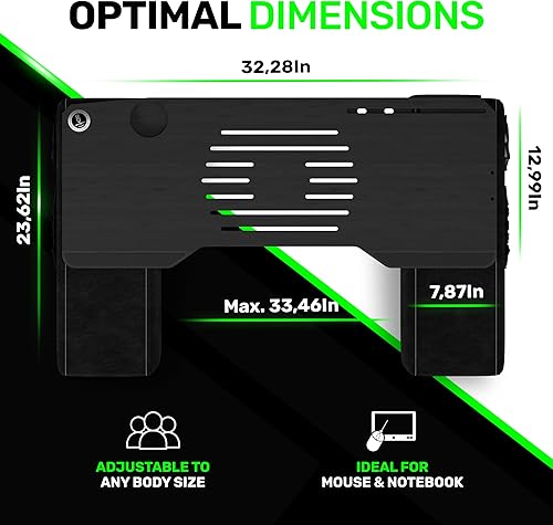 Miniatura 4 de Couchmaster CYBOSS - Soporte extra ancho para laptop para sofá y cama, diseño ergonómico con cojines, escritorio para portátiles de hasta 18