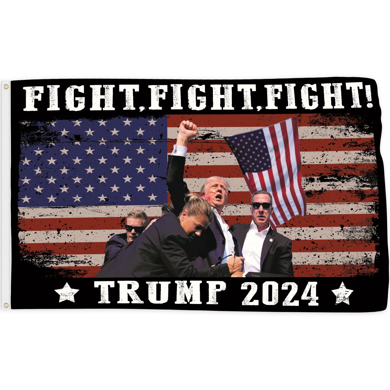 Trump Rally Backdrop Snapklik.com : Trump 2024 Flag 3x5 Ft Trump Fight For America Shooting ...