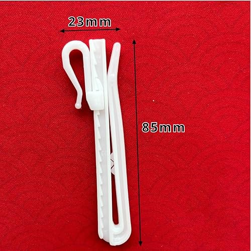 Miniatura 4 de 50 ganchos de cortina de plástico de profundidad ajustable para cortina de ventana, cortina de puerta y cortina de ducha (3.346 in)