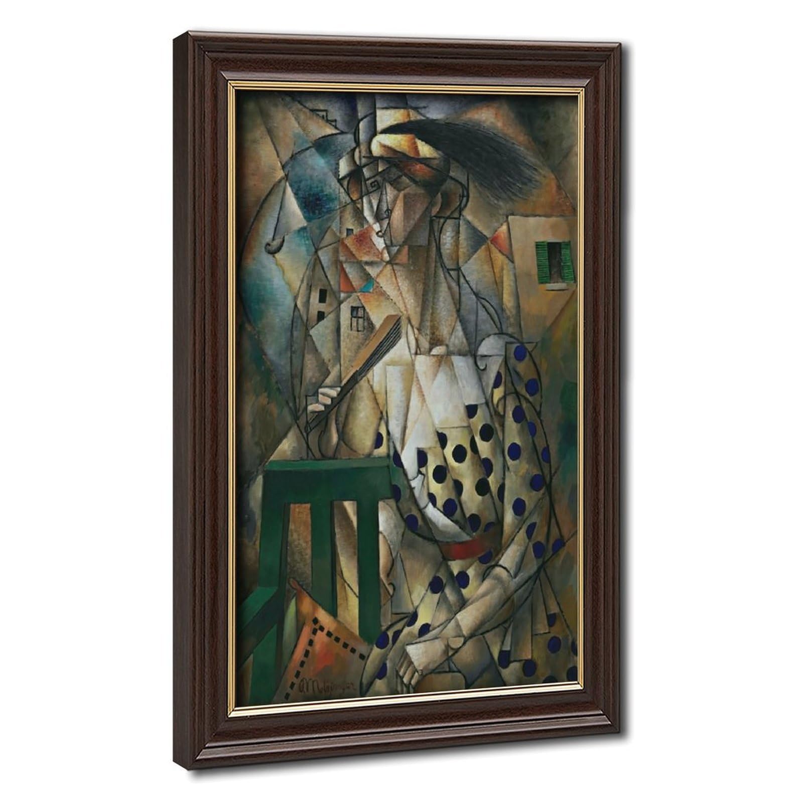 Décoration murale salon toile Jean Metzinger femme avec un éventail pour habiller un mur vide - 8