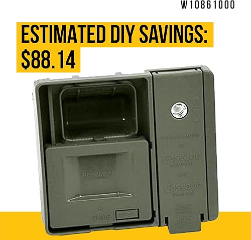 Miniatura 4 de PartsBroz W10861000 - Dispensador de detergente compatible con lavavajillas Whirlpool KitchenAid Maytag Amana – Reemplaza AP5999391 PS11731570