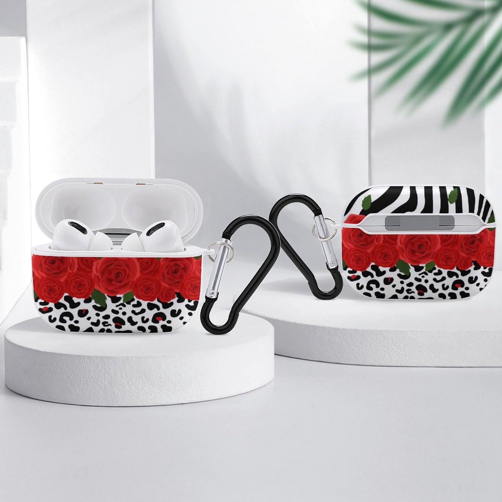 AirPods Pro 本体 ホワイト ヒョウ柄ケース付き Amazon | ヒョウ