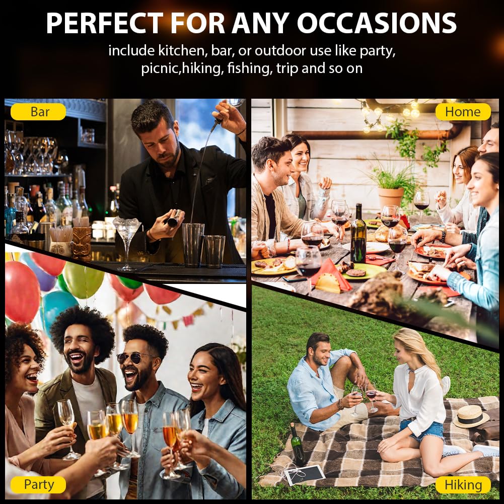 URAQT Kit Per Affumicatores Elettrico da Cocktails, Kit Affumicatore per Whisky Cocktail, Kit per affumicatore per cocktail con 6 Aromi Scaglie Legno, regali di compleanno per uomini, papà
