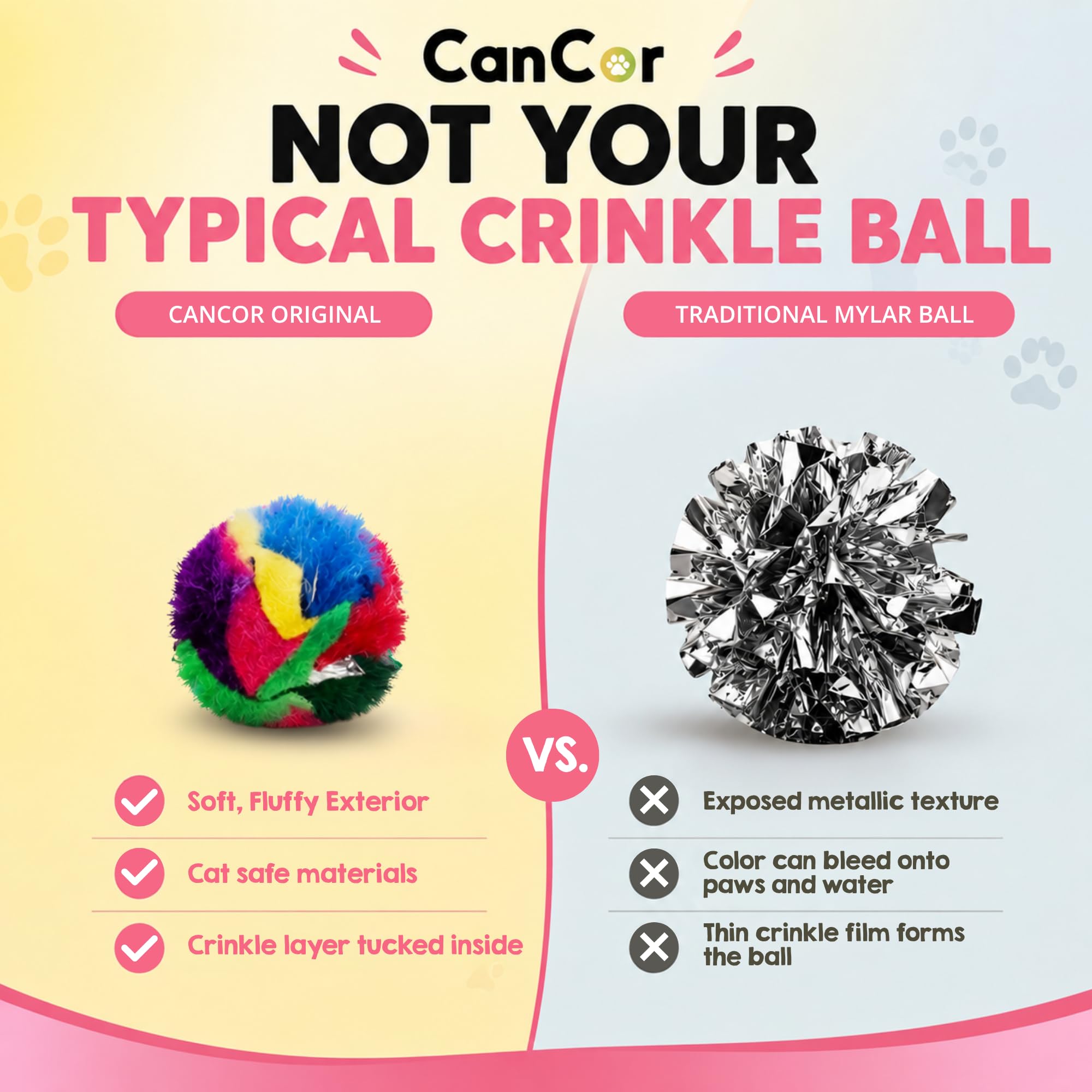 Mini Crinkle Ball Katzenspielzeug