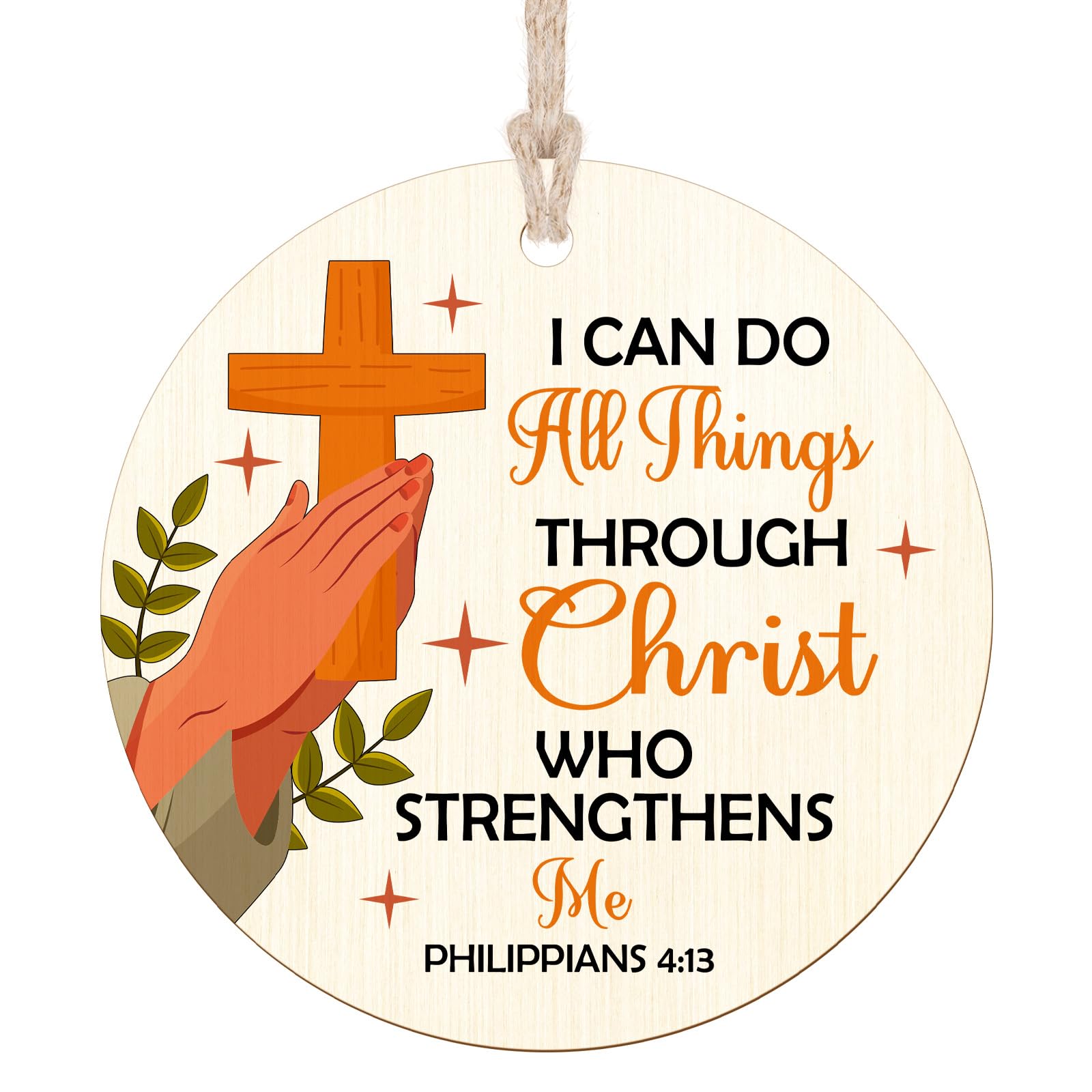 Christian Wooden Ornaments Bible Verse Religious Gifts for Women Christmas Birthday Inspirational Scripture Catholic Gift Christian Gifts for Women Faith