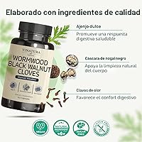 Vista 4 de VINATURA Cápsulas de clavo de nogal negro de ajenjo, fórmula de limpieza, desintoxicación, protector intestinal para humanos, con hierba de ajenjo