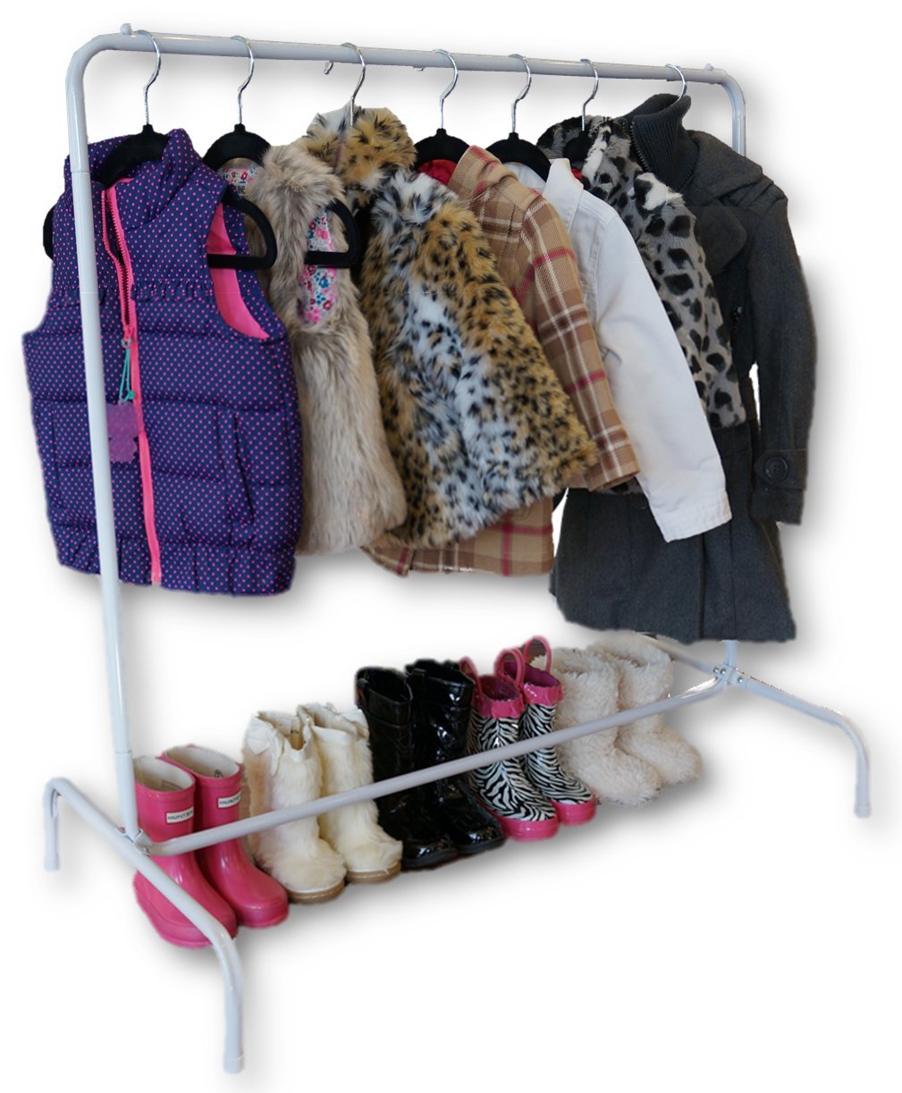 Childrens Velvet Hangers - 10 Black Velvet Hangers (for use with Child Garment Rack)