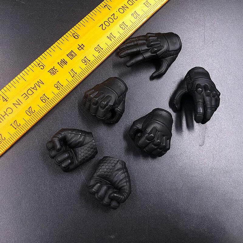 1/6th Modern Trend All Black Hand Type 6pc for 12" Figure