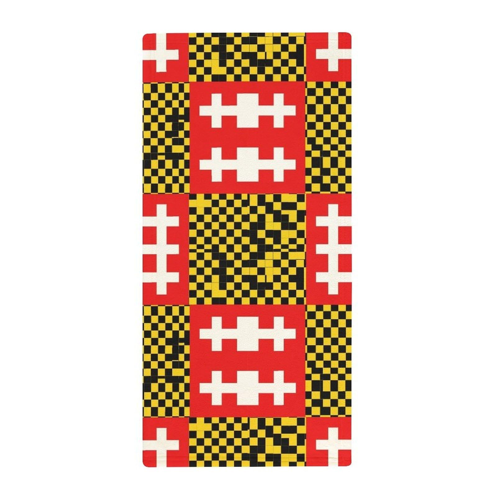 Anceky Microfiber Bath Towels for Gym & Spa, Cool Maryland Flag Super Soft Quick-Drying Hand Towels