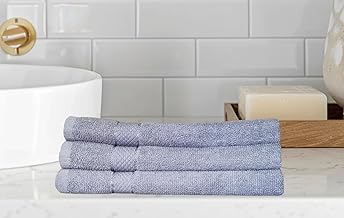 Cotton Hand Towels Set of 3 55x35 cm 400 GSM Soft Absorbent Quick Dry Durable Hand Face Towel for Women Men Multipurpose Bathroom Gym Kitchen Everyday Use Steel Grey