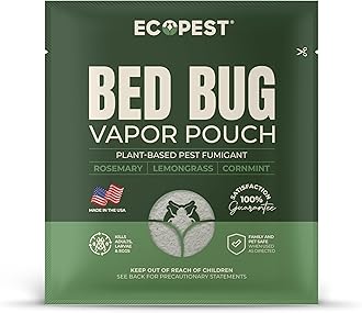 Bed Bug Vapor Pouch | Natural Bedbug Killer for Treating Luggage, Mattress, Beds, Couches, and More | Home Pest Fumigant and Fogger for Indoor Treatment of Bed Bugs | Kills Bed Bugs and Eggs