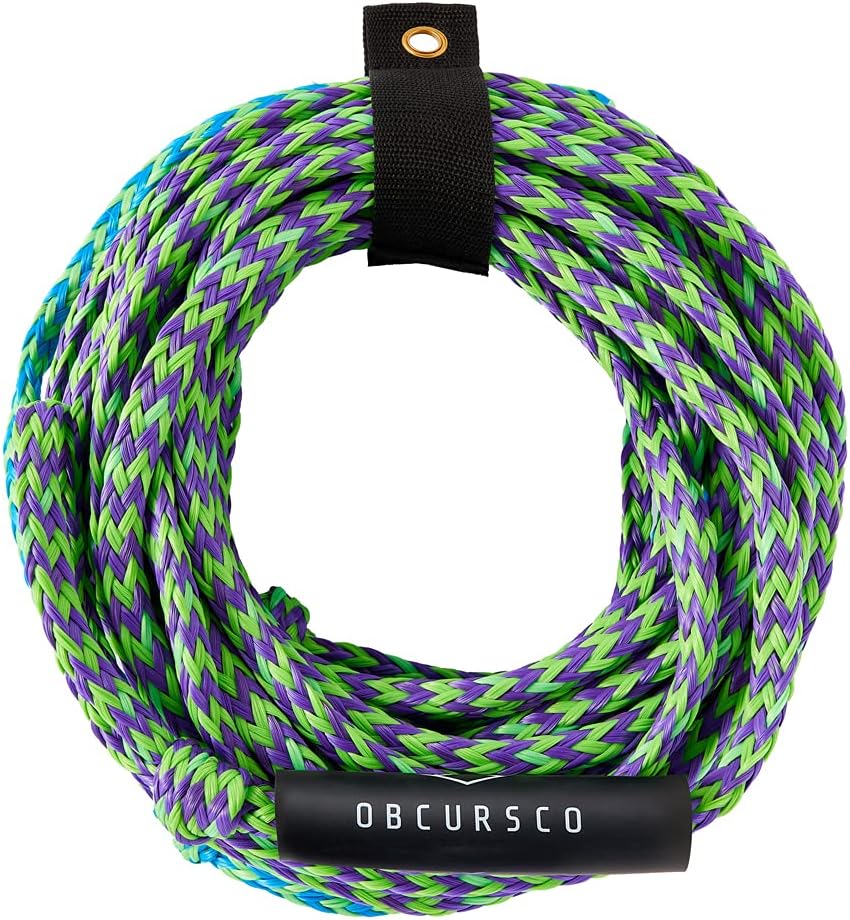 Obcursco 60ft Tow Ropes for Tubing, 1-4 Rider Towable Tube, 2-Section