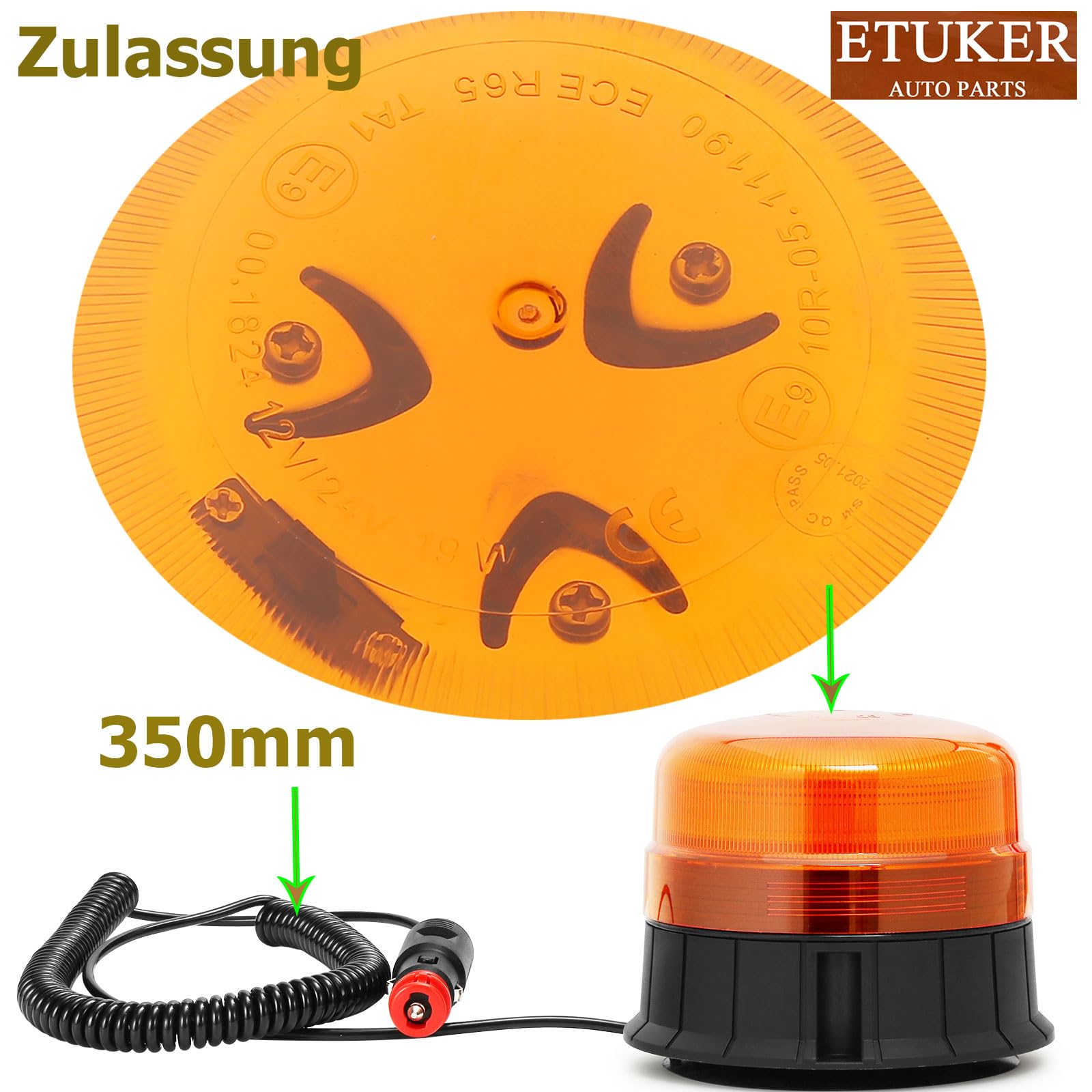 Luces Estroboscópica Coche Luz Rotativo Led Tractor Magnetico 12v 24v Flash de Emergencia Homologadas