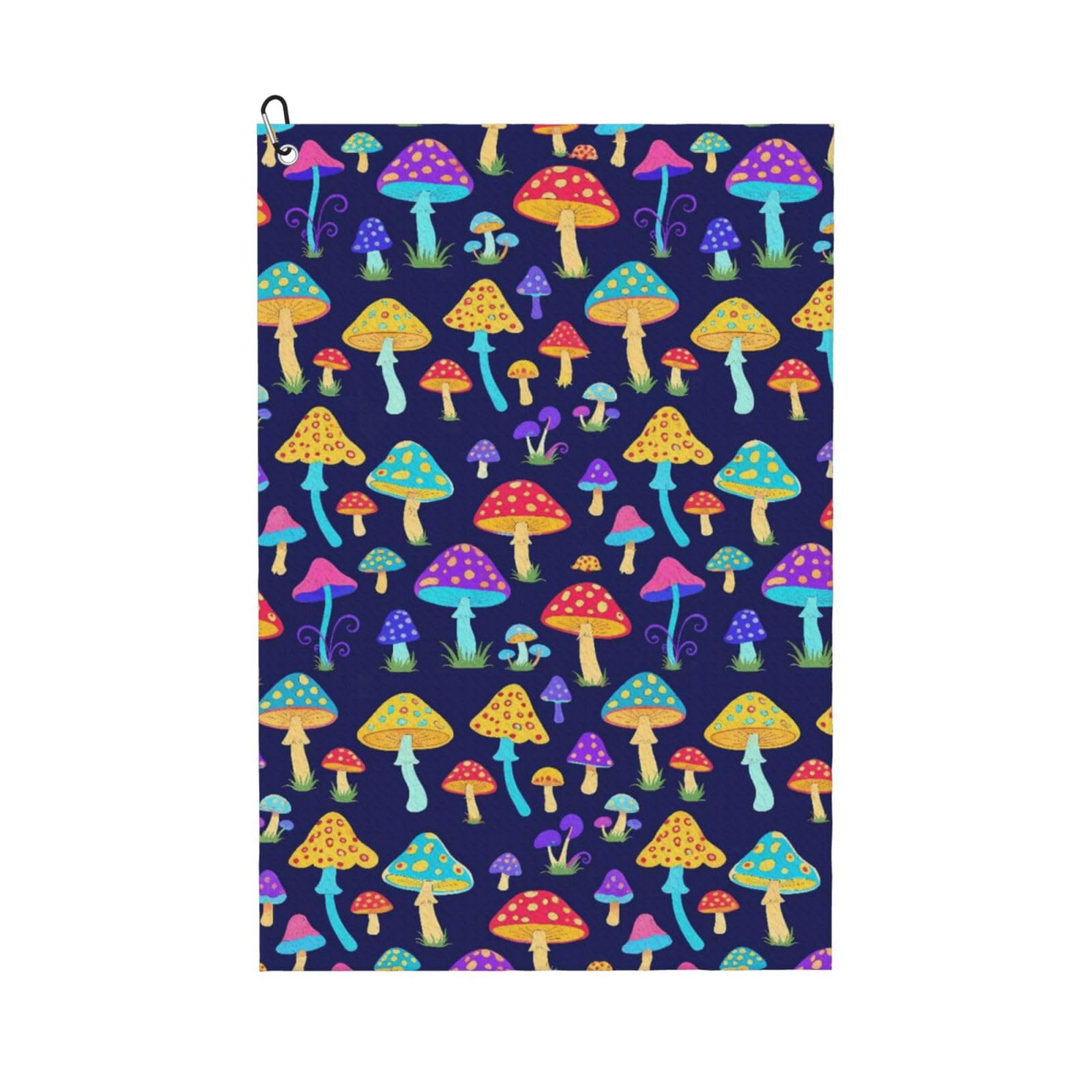 BSDFGSDD Trippy Colorful Neon Mushrooms Golf Towel 24 x 16 inches