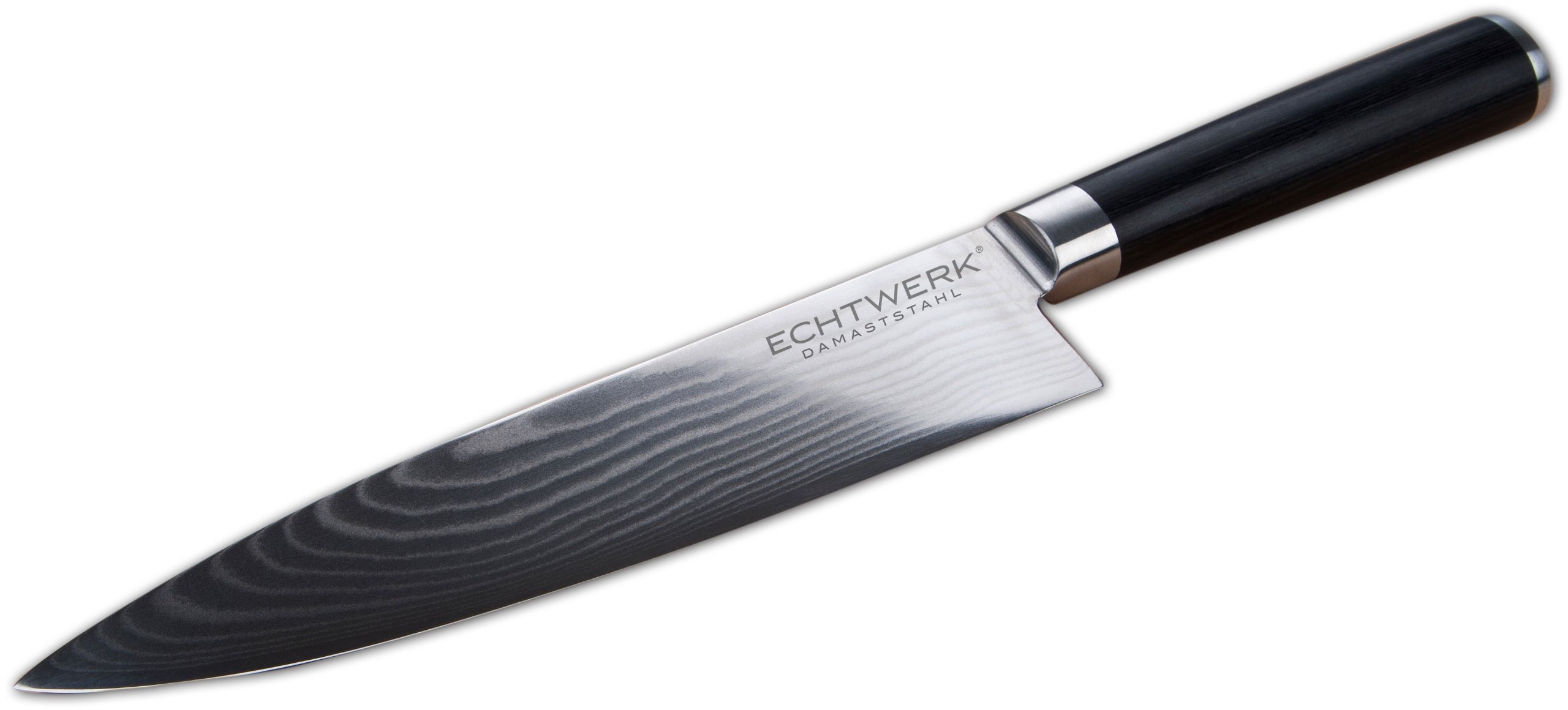 Echtwerk EW-MB-0385 juego de cuchillos Damasco, juego de cuchillos de 7 piezas que incluye tijeras para aves, cuchillos extremadamente afilados con grano típico