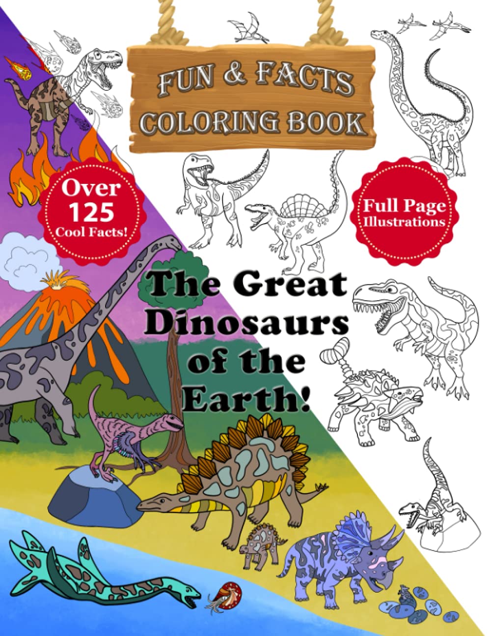 Buy The Great Dinosaurs of the Earth! Fun & Facts Coloring Book Full