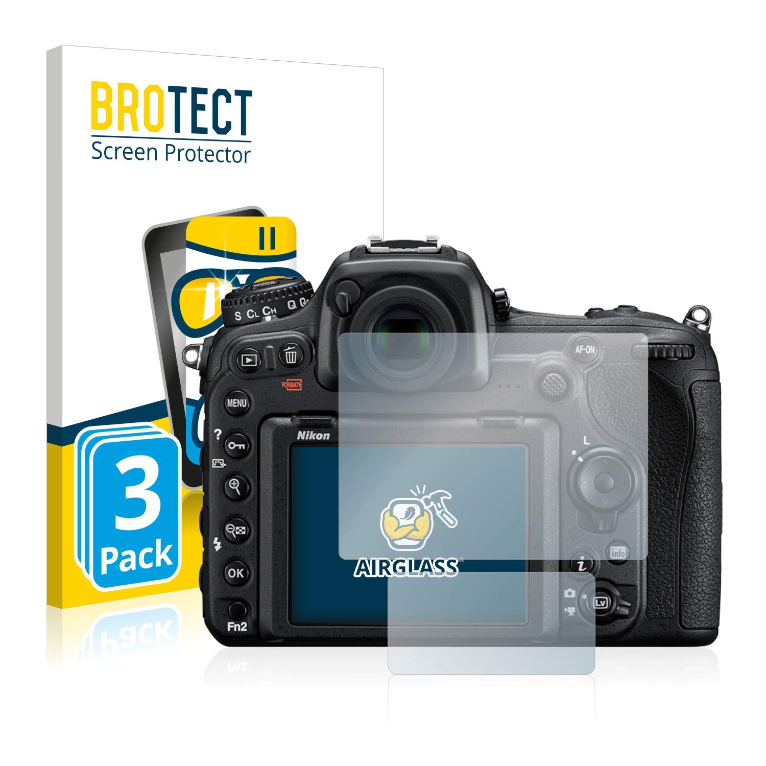 BROTECT Film Protecteur Verre 9H Pour Nikon D500 [Anti