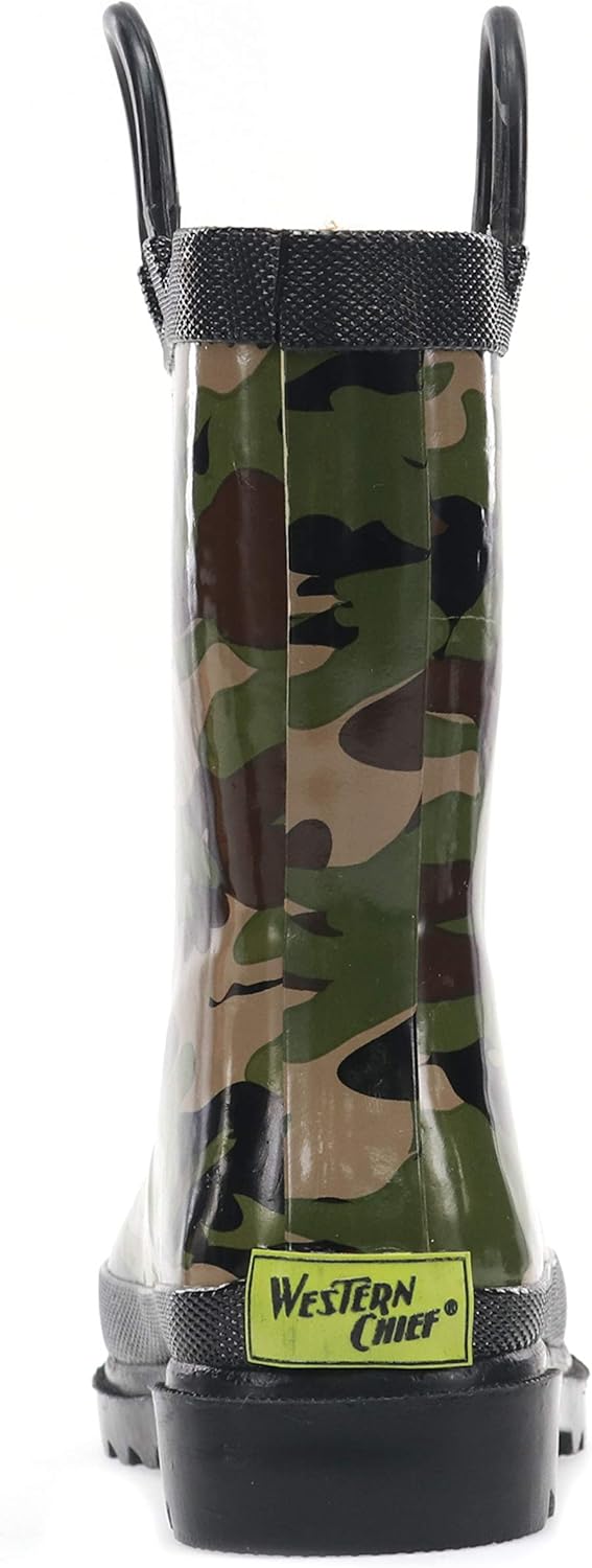Western Chief Rain Boots with Pull on Handles for Toddlers and Kids - Premium Waterproof Boots for Boys and Girls