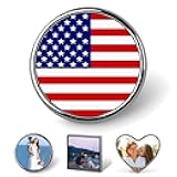 Custom Badges with Your Own Photo/Text/Logo, Personalized Metal Badge ID Tag with Pin, Funny Gifts for Couples, Friends, Clothing Accessories, 3 Styles