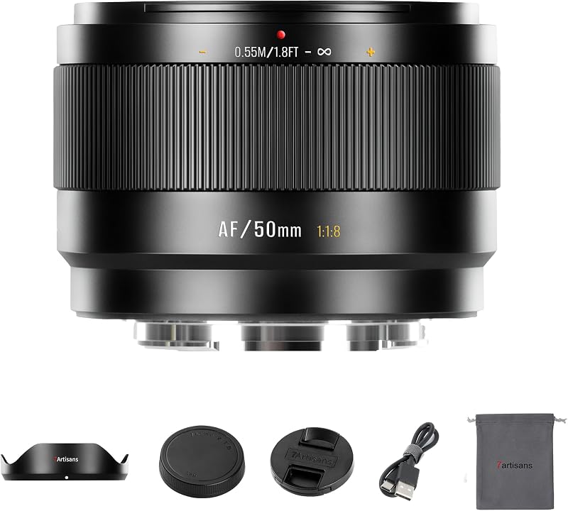 AutoFocus 50mm F1.8 APS-C Frame LITE Series Lens F1.8 Large Aperture Support Face/Eye Recognition Compatible for Fujifilm Fuji X-H/T/T30/S/E/A Series Fuji X-E2 Fuji X-T2