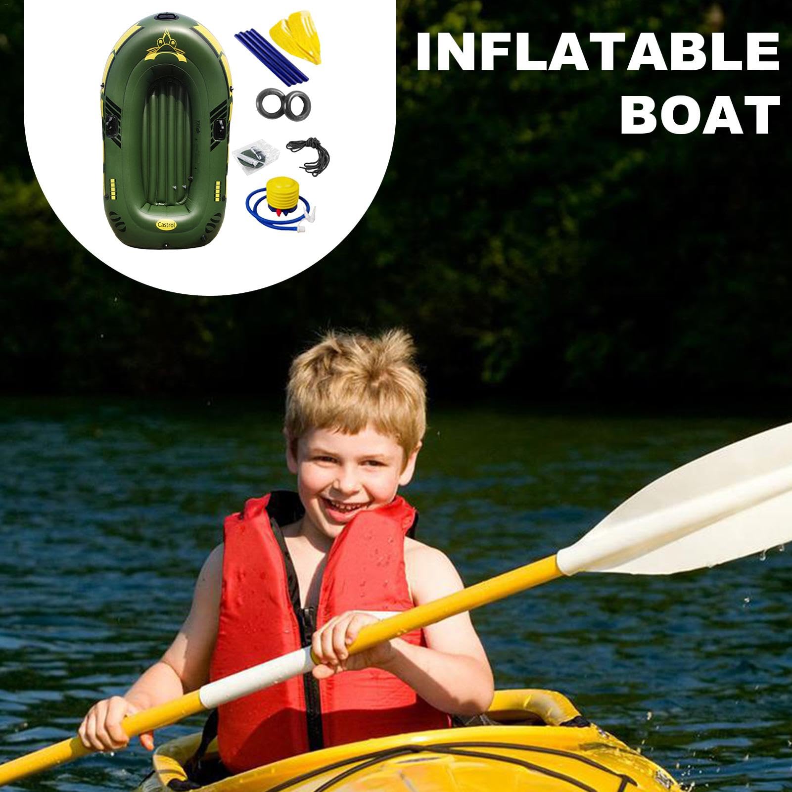 Aufblasbare Boote, 2/3 Personen, aufblasbares Boot, Raftingboot – Schwimmboot für Wassersport, 2 Personen/3 Personen, Tourenkajak, tragbares Boot, aufblasbares Boot, PVC-Challenger-Schlauchboot