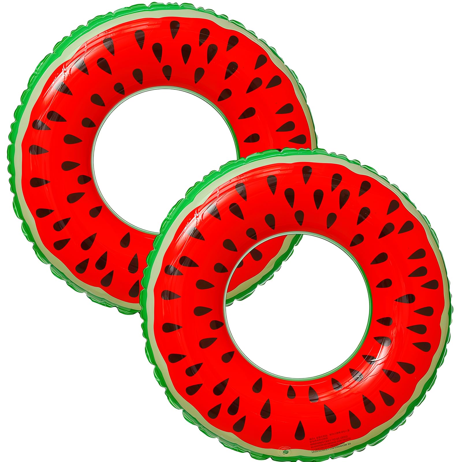 2 Pack Kids Inflatable Swimming Rings 90cm,Fruit Print Swim Rings for Adult Kid,Swimming Ring Inflatable Rubber Rings Pool Floats for Boys Girls Women Paddling Pool,Beach,Holiday and Summer Water Play