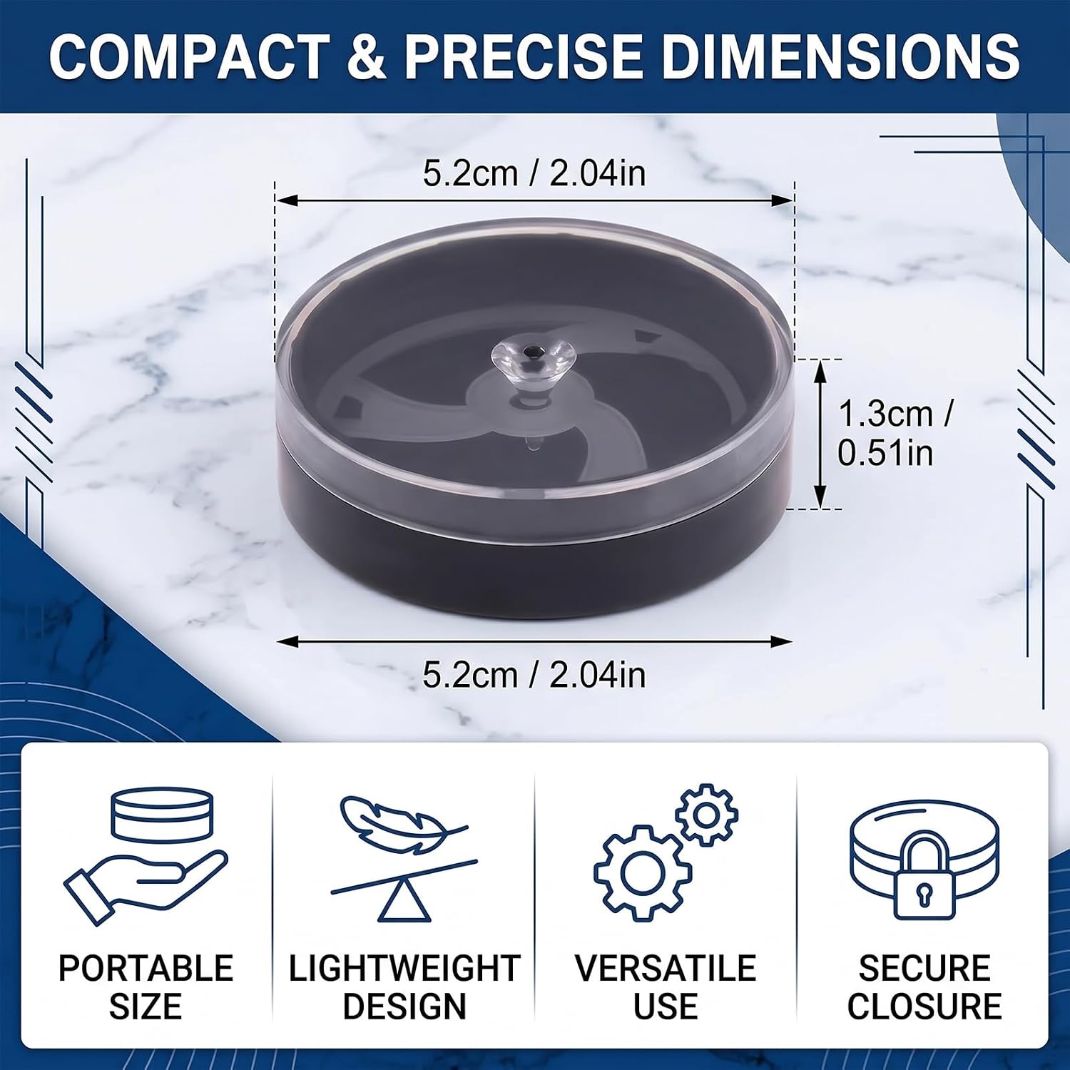 2PCS Watch Movement Holder,Watch Travel Case,Watch Holder,And Watch Parts Organizer,Travel Watch Case,Watch Box,Watch Dial Protector,Watch Storage Box Are Of Moderate Size And Easy To Carry