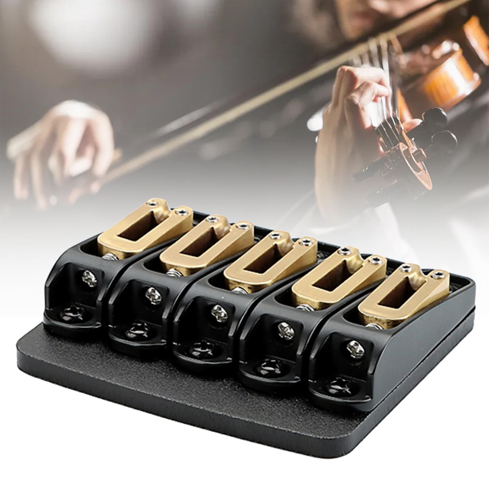 GB1020 Ponte Basso In Ottone Fisso A 4 Corde Hard Tail - Foto 5