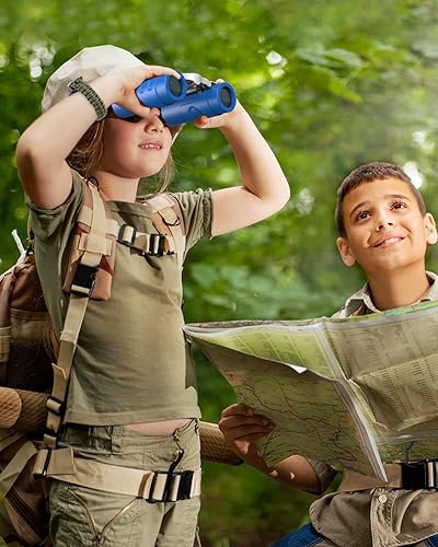 Miniatura 8 de HAKPNEW Juguetes para niños y niñas de 3, 4, 5, 6, 7, 8 años, prismáticos compactos de alta resolución de 8 x 21 pulgadas, a prueba de golpes,