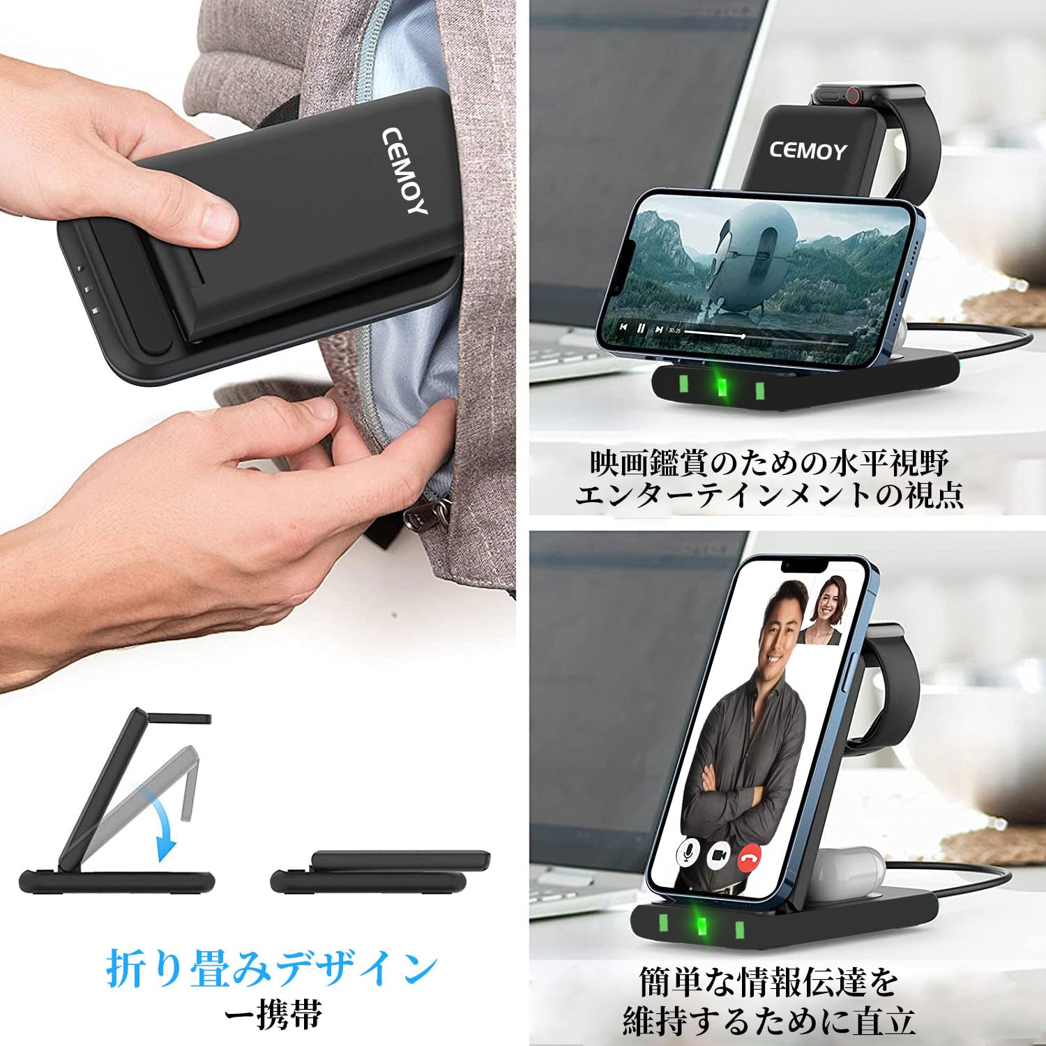 Amazon.co.jp: ワイヤレス充電器 スマートフォン、ワイヤレスイヤホン