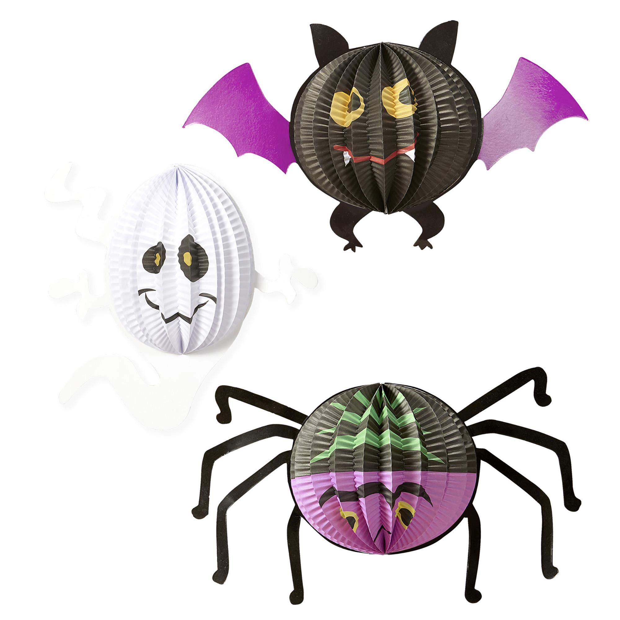 Widmann 08166 Lantern Set Halloween Set of 3, Multicoloured