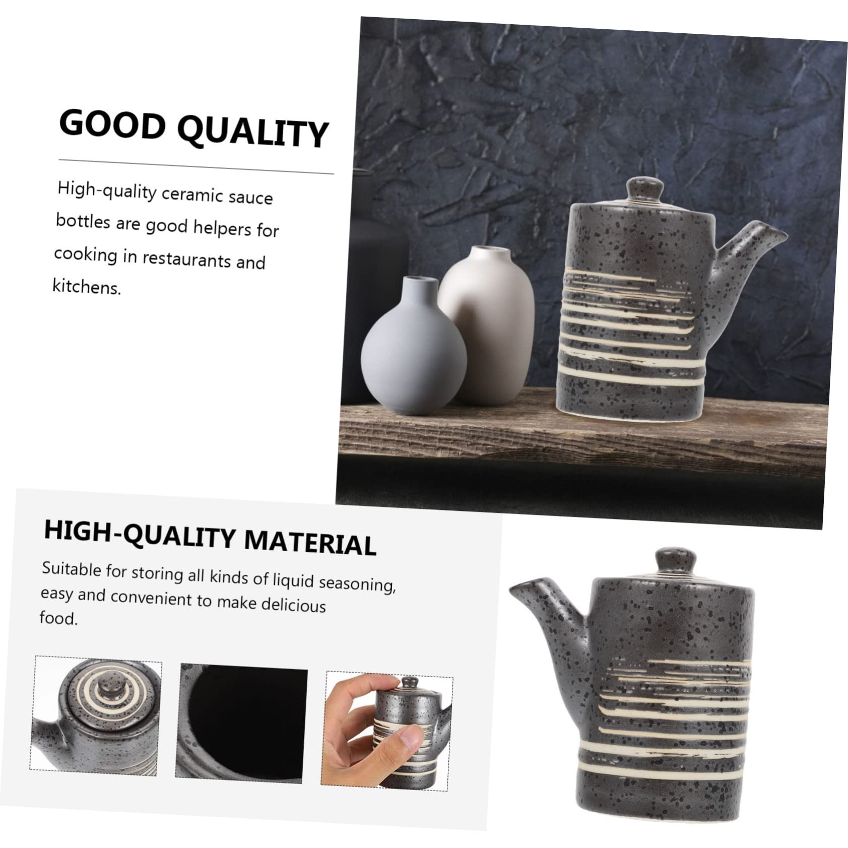 1 recipiente for salsa de soja, dispensador de aceite y vinagre, contenedor de aderezo for ensaladas, dispensador de aderezo for ensaladas, recipiente for vinagre, recipientes for vinagre, aceite de o