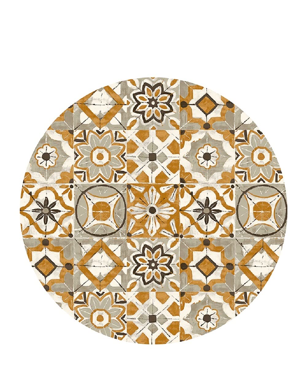 Tapis en vinyle rond Vilber KOLLAR 04 de 97cm de diamètre pour salon et cuisine