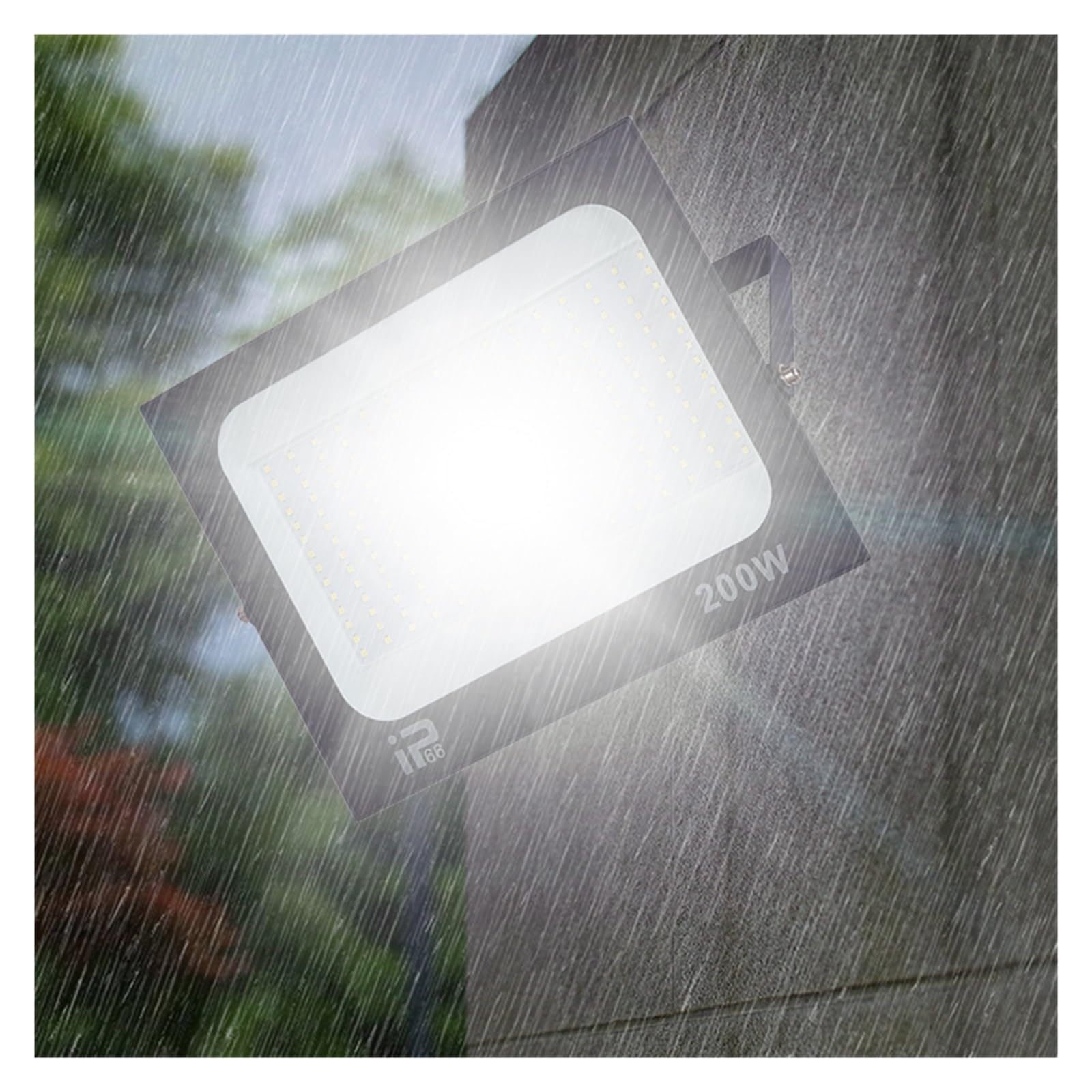 LED Strahler Außen, 200W Flutlicht LED Außenstrahler Flutlicht Aus Härtetem IP66 Wasserdichter LED-Projektor Gartenlicht Garanlicht(6000K,150W 1PC)