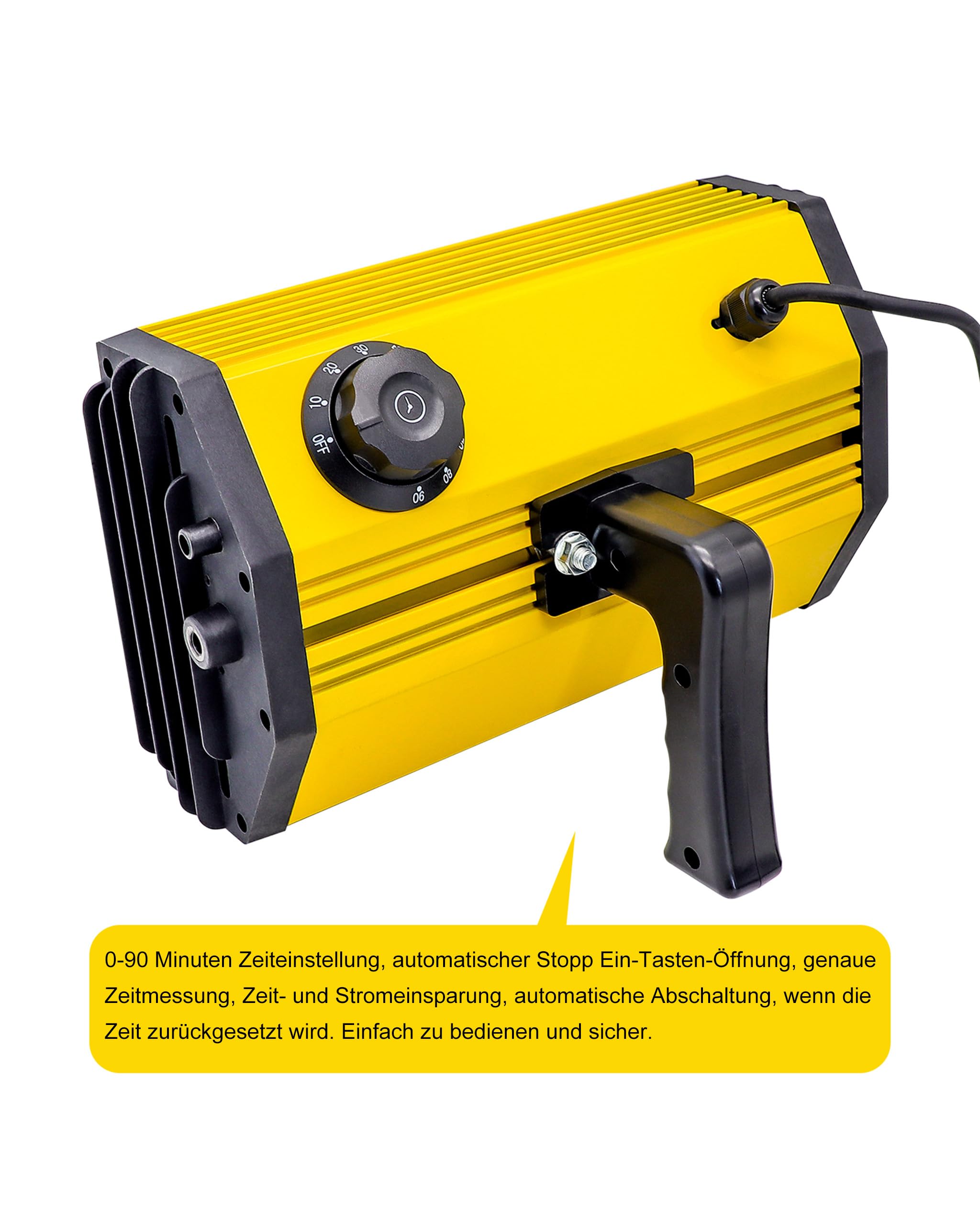 DATOUBOSS Lampara Secado Pintura Infrarroja para Coche 1000W Superficie de horneado 300 x 200 mm Calentador Infrarrojos de luz Pintura Adecuado para Pintura de Coche