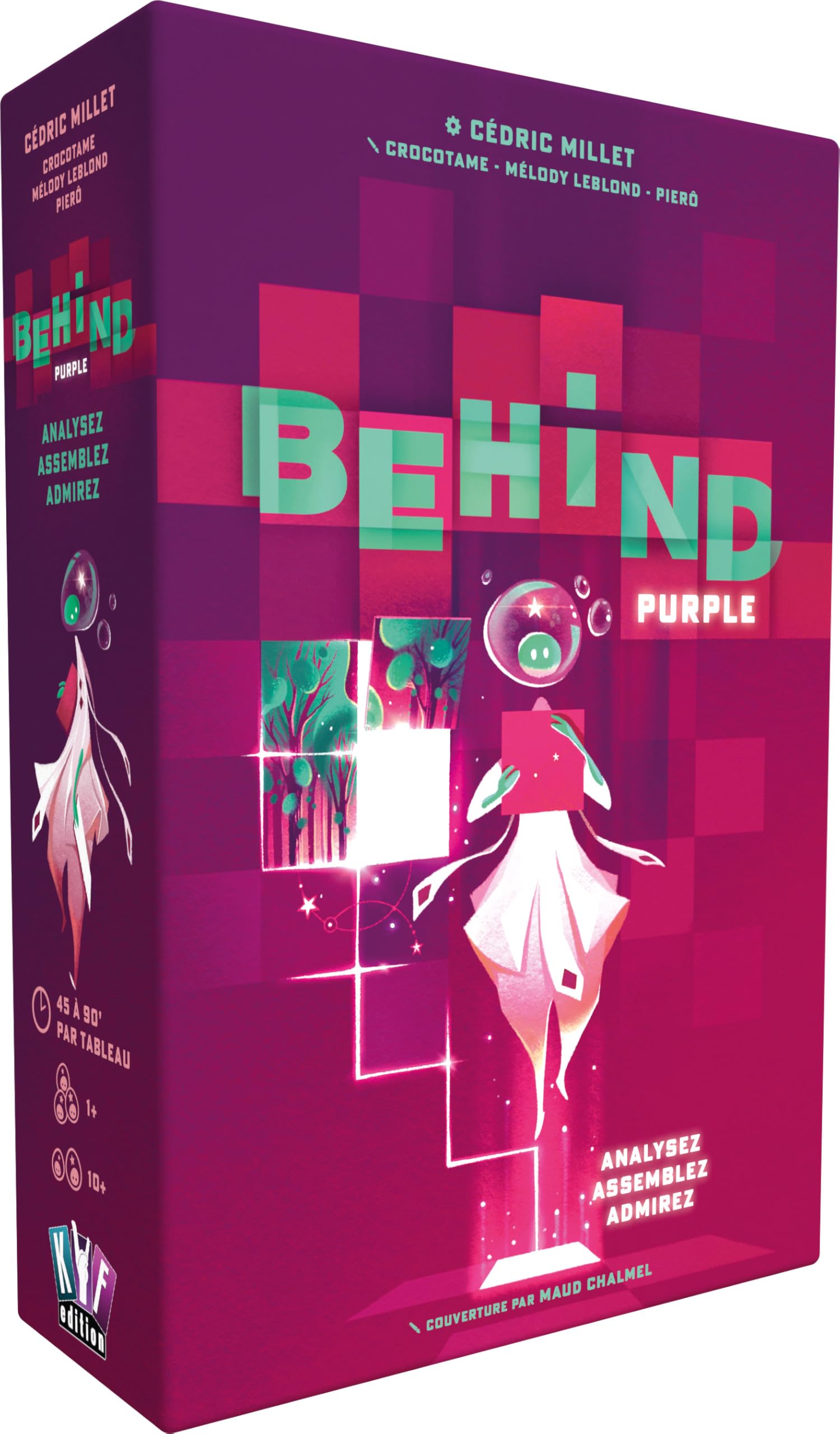 Asmodee – Behind Purple – KYF Edition – Box No. 2 – Deduction Game and Cooperative Logic – Golden Ace – Solo or Family Board Game – Puzzle Game for Ages 10 and Above