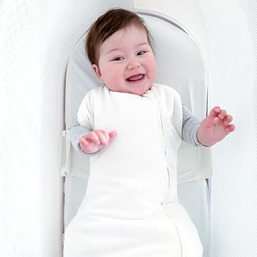 Miniatura 4 de Happiest Baby SNOO - Saco de dormir de algodón orgánico, diseño médico que promueve el desarrollo saludable de la cadera