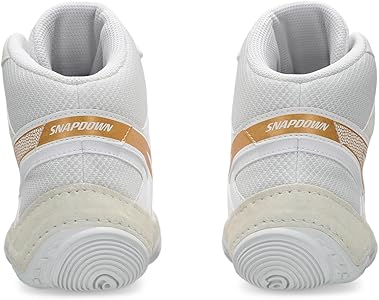 Buy ASICS Mens Snapdown 4 White/Puregold Wrestling Shoes