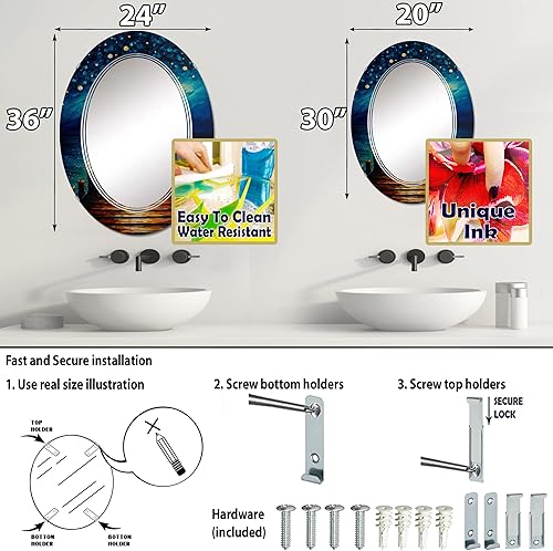 Miniatura 4 de Light at the End of The Pier during Stormy Night II, espejo de tocador, espejos de baño, espejos de pared para sala de estar, dormitorio, espejo