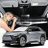 Vista 94 de Parasol de 4 capas para parabrisas, ajuste personalizado, tela 240T, parasol retráctil que bloquea los rayos ultravioletas, accesorios para automóvil