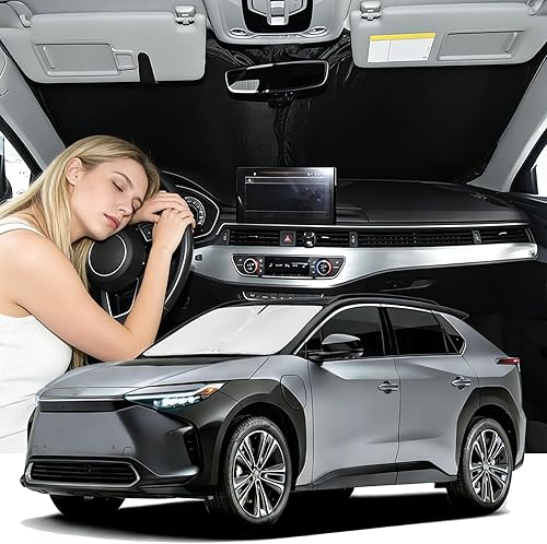 Miniatura 94 de Parasol de 4 capas para parabrisas, ajuste personalizado, tela 240T, parasol retráctil que bloquea los rayos ultravioletas, accesorios para automóvil