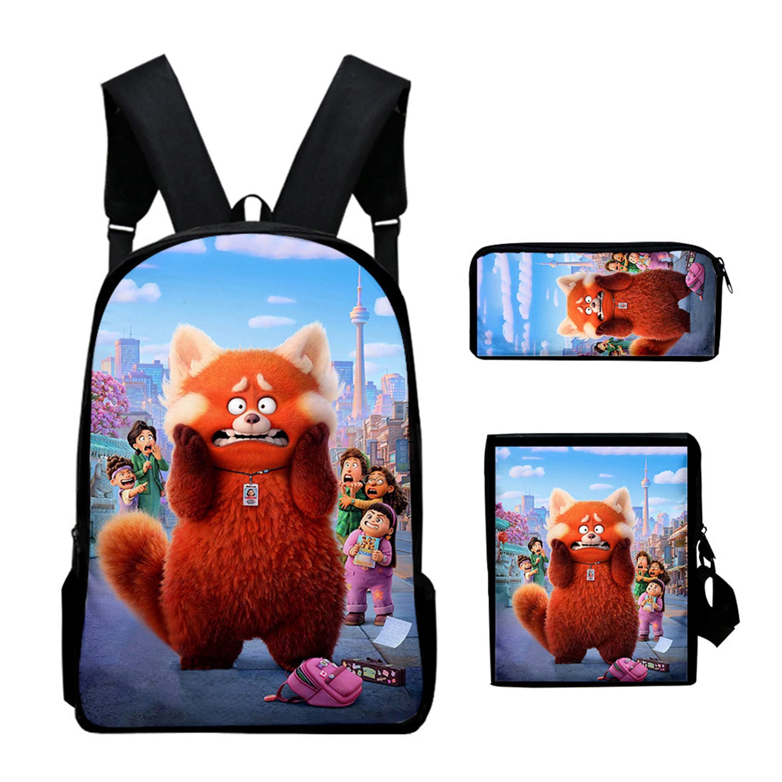YXCSELL Anime Backpack, Shoulder Bag Pen Bag and Backpacks Shoulder Bag,3PCS School Backpack for Boys Girls 11.7x5.07x15.6 inches