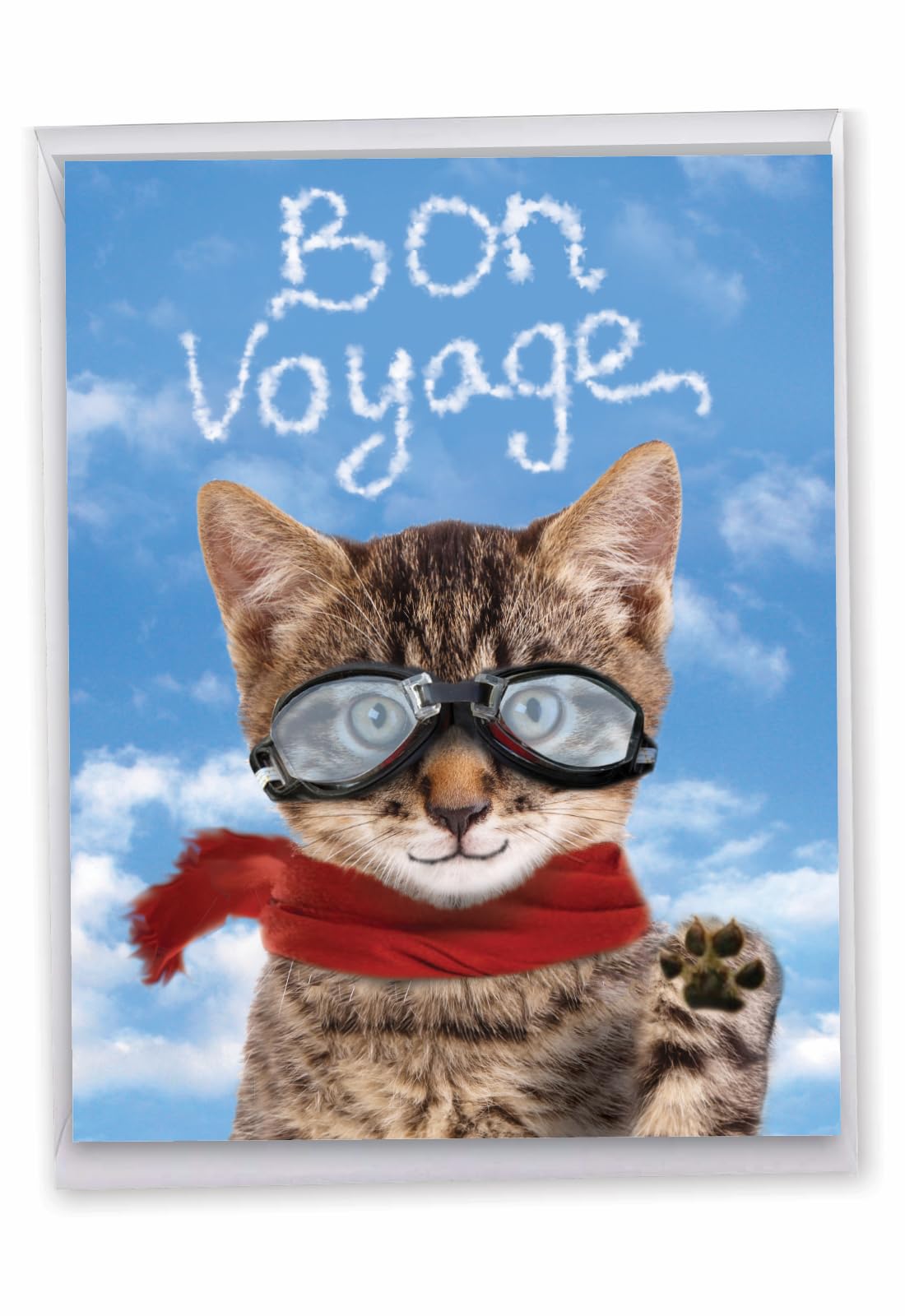 NobleWorks, Goodbye Cat - Jumbo Bon Voyage Greeting Card from All
