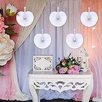 Vista 5 de durony 72 ventiladores plegables de forma redonda con mango de plástico, abanicos de mano de papel, abanicos de boda plegados para bodas