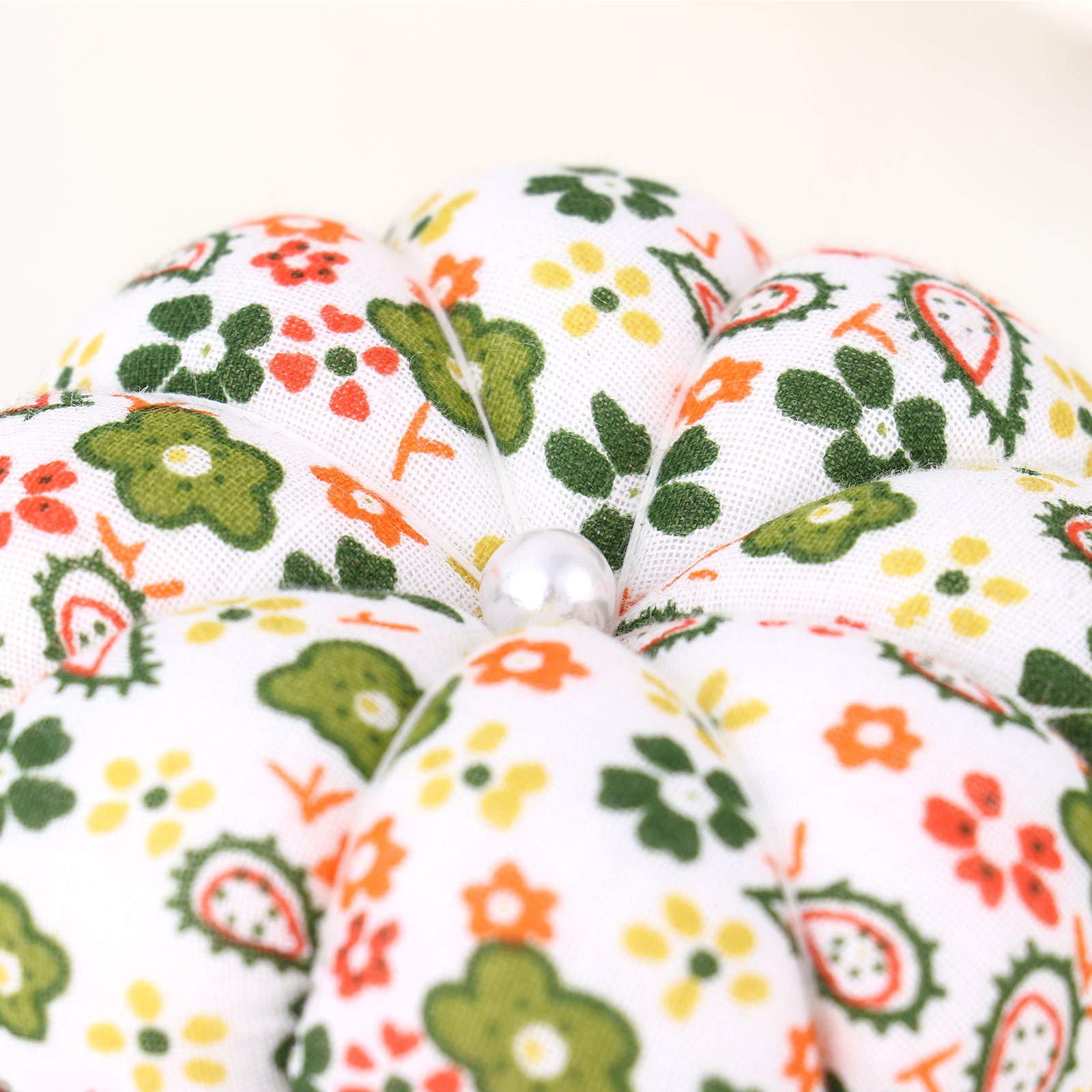 Cuscino Porta Aghi A Forma Di Zucca | Accessorio Cucito Con Scatola In Ferro Per Forbici E Bottoni - Foto 11