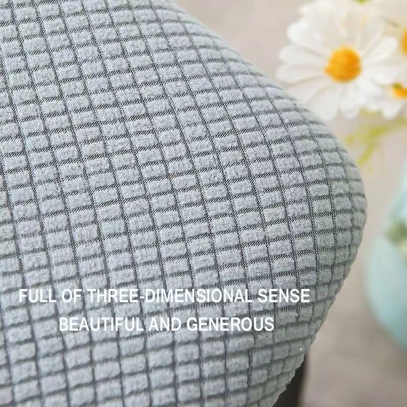 Coprisedile Quadrato Per Sgabello - Jacquard Elasticizzato, Lavabile, 26-32 Cm, Arancione (2pz) - Foto 7