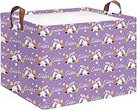 Vista 15 de Cesta de almacenamiento rectangular verde, cesta de ropa con asas, caja de almacenamiento plegable, cesta de regalo, decoración de habitación