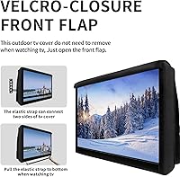Vista 7 de Easy-Going Funda de TV para exteriores de 36 a 38 pulgadas con solapa frontal que se abre para ver televisión, uso cómodo sin quitar, cubierta de TV