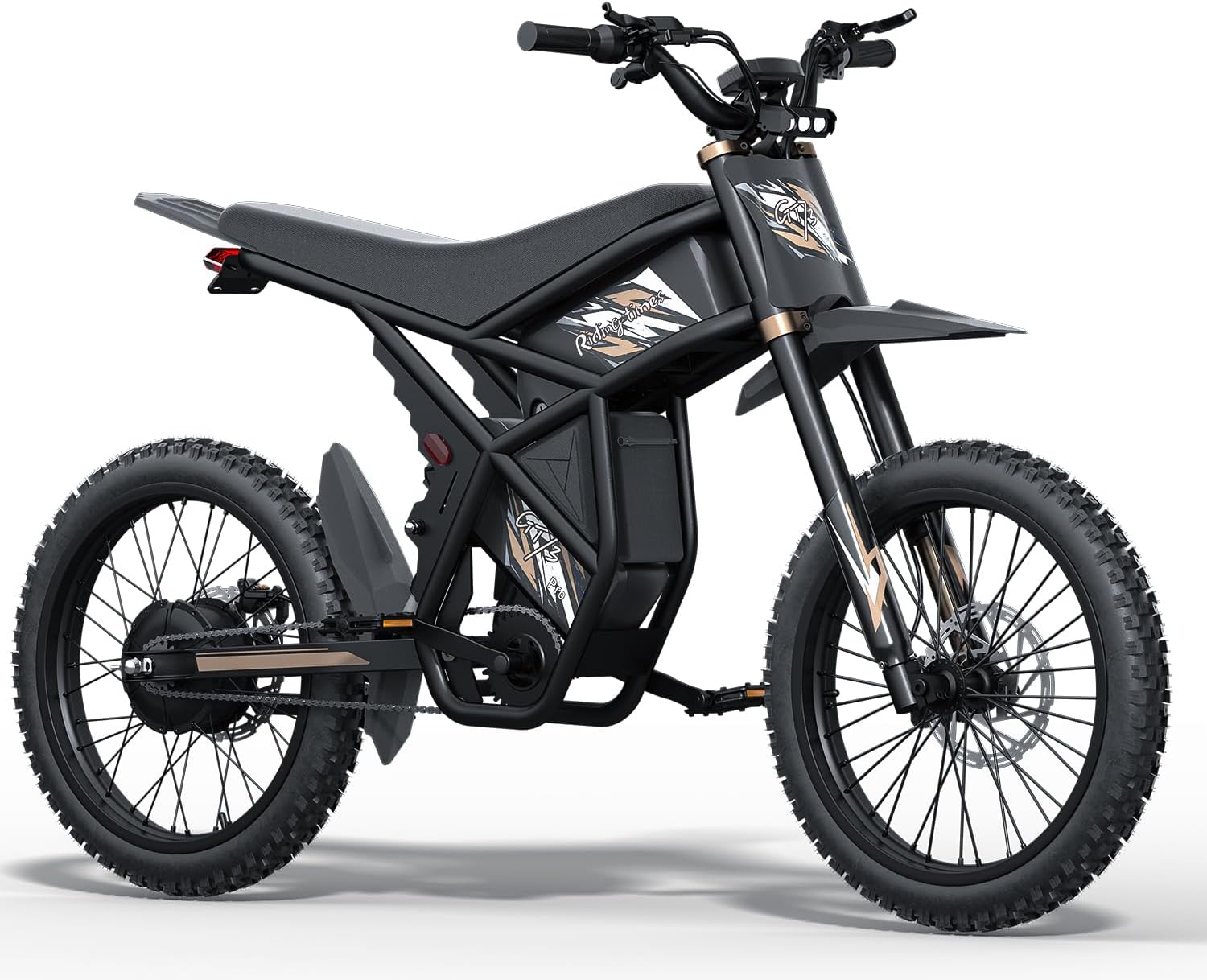 GT73 PRO/GT73 Electric Dirt Bike for Adults, 50MPH 60V 3000W / 37MPH 48V 2400W, 1747Wh/2160Wh Dual Battery Ebike Up to 85 Miles, 25" Motorcycle Tire, UL2849 All Terrain E Bike Full Suspension